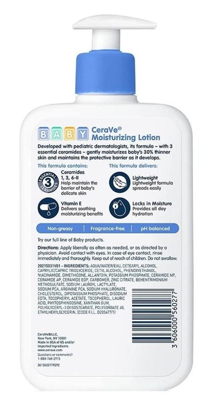 Cerave Baby Moisturizing Lotion 16 Ounce Pump