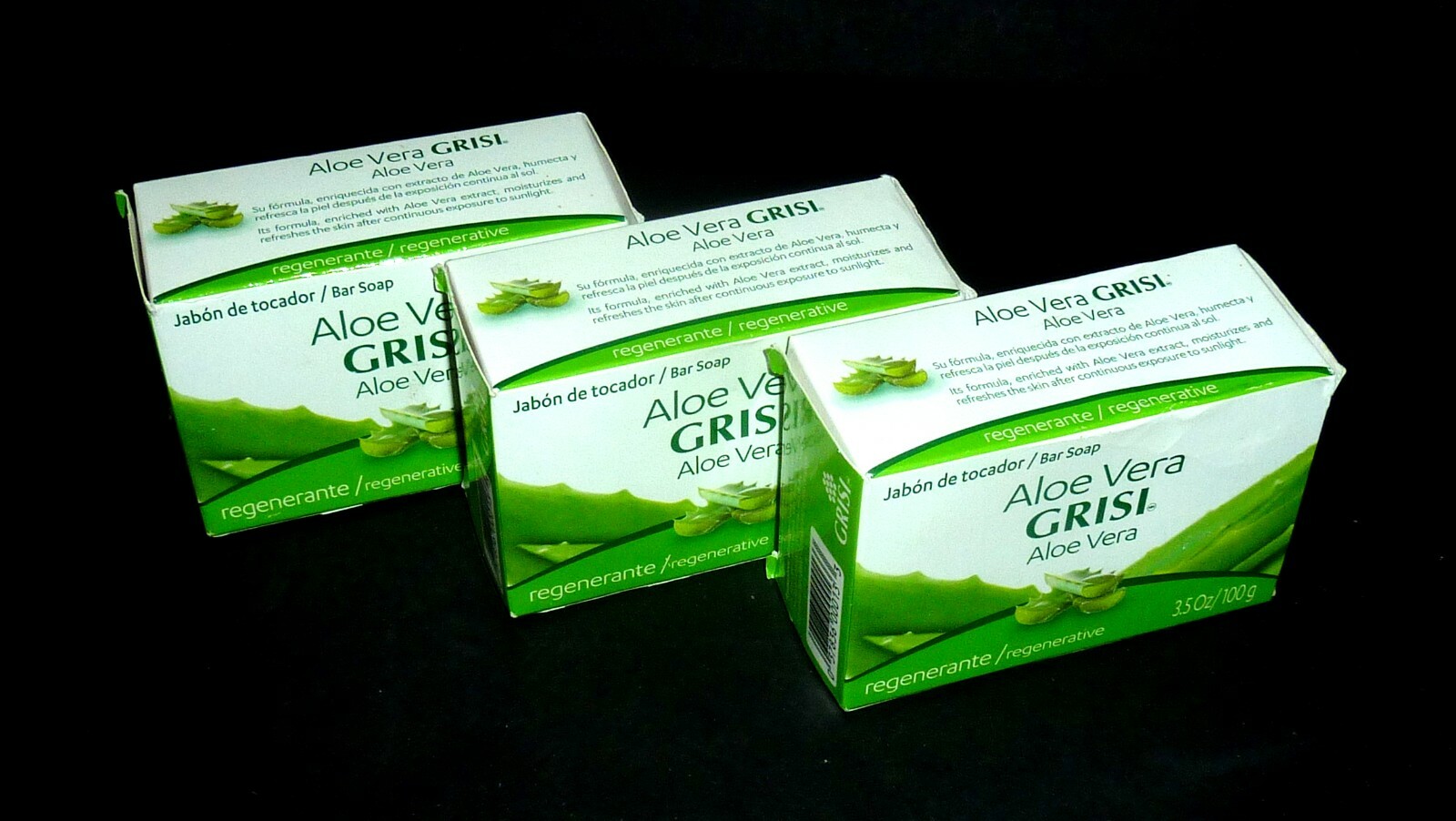 Grisi Aloe Vera Natural Bar Soap. Cleans & Protects your Skin. 3.5 Oz. (3 PACK)