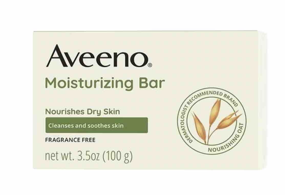 2 Pack Aveeno Moisturizing Bar For Dry Skin 3.5Oz Each Dermatologist Recommended