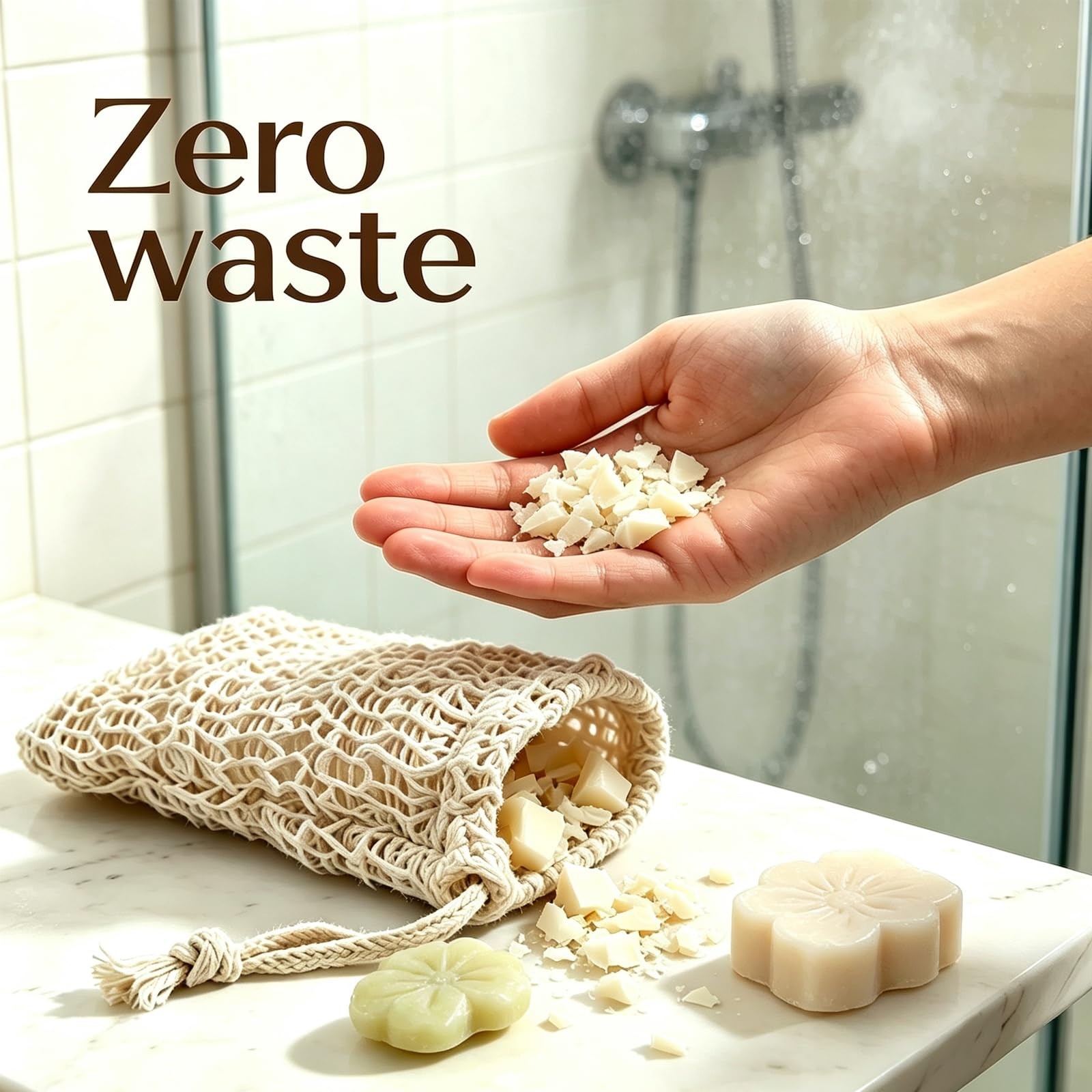 Soap Bag,5 Packs Bar Saver Pouch,Sisal Soap Saver Bag Mesh for Exfoliating, S…