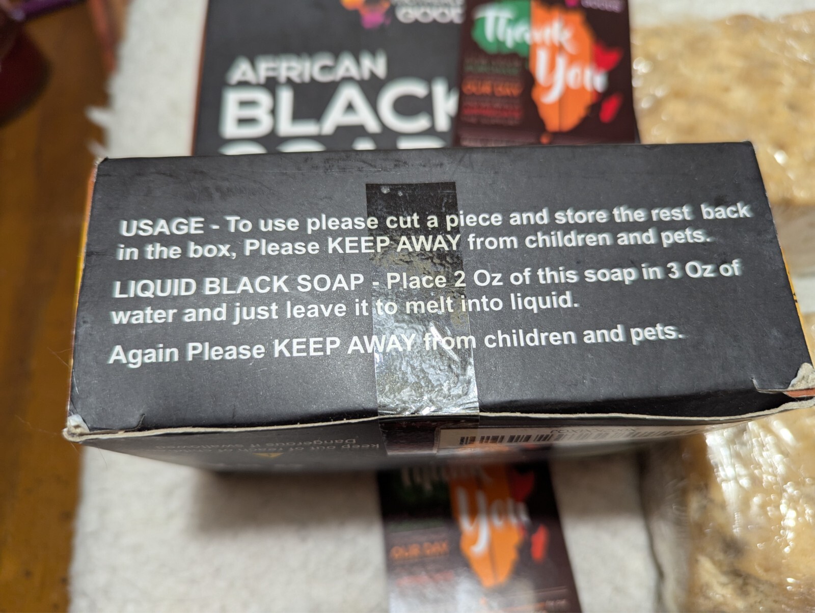 Motherland Goods / African black Soap 16 oz. bar X 2