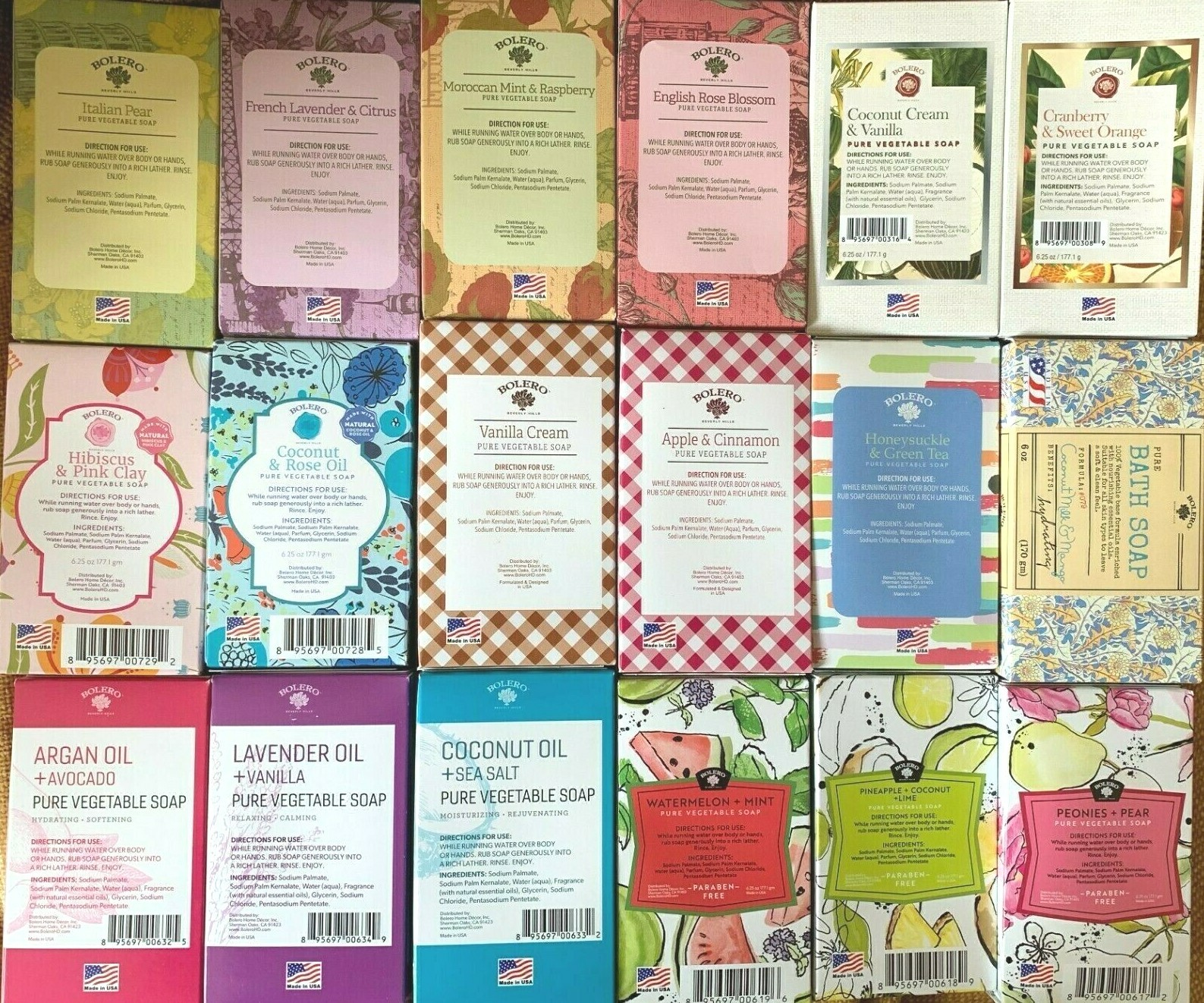 BOLERO***Pure Vegetable Or Plant~Based Soap***yOU chOOsE Scent(s)~~NEW~~SEALED