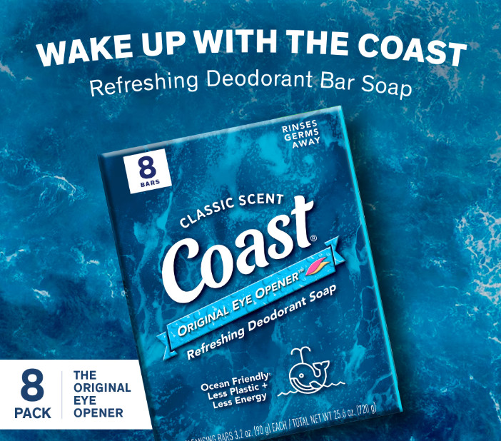 8 Bars Refreshing Deodorant Soap Classic Scent for All Skin Types 3.2oz