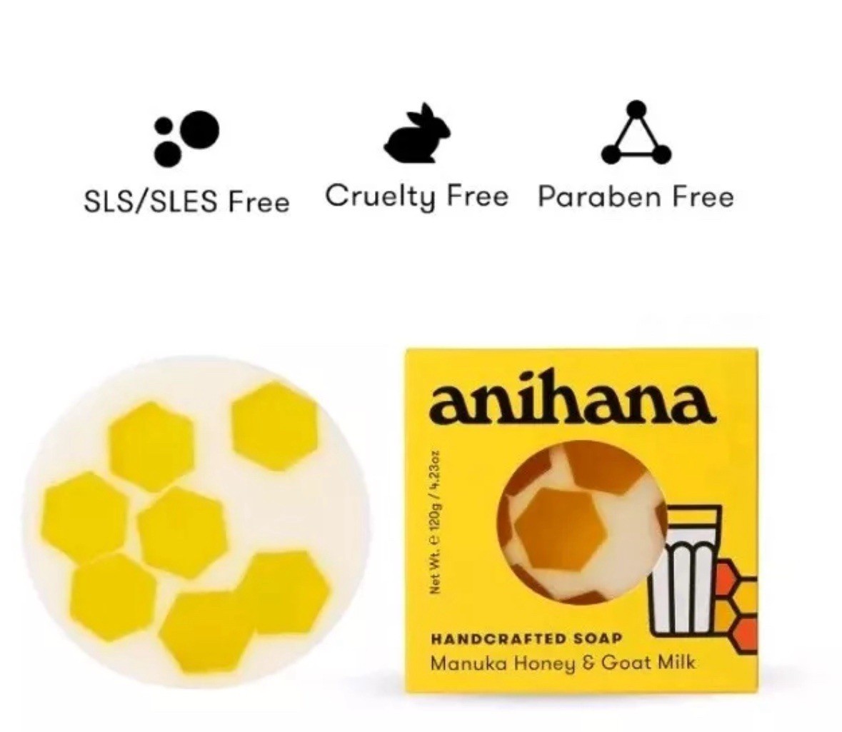 2 Anihana Body Wash Bars Manuka Honey & Goat Milk 4.23 Oz Each BOGO Pricing!!!!!