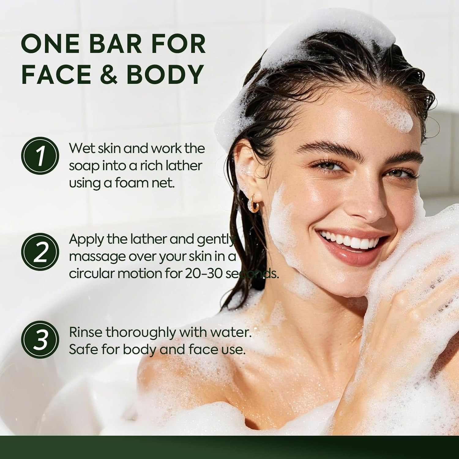 Tea Tree Soap for Itchy Skin, Natural Antifungal Soap Bar for Odor, Fungus, Ring
