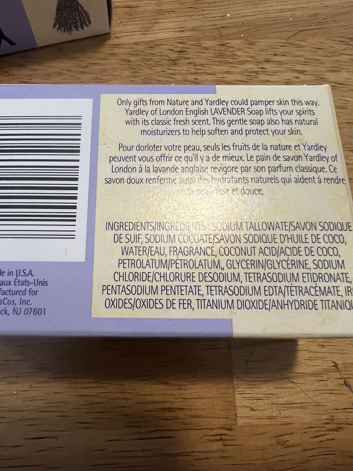 YARDLEY OF LONDON ENGLISH LAVENDER MOISTURIZING BAR 4.25 OZ Lot Of 4