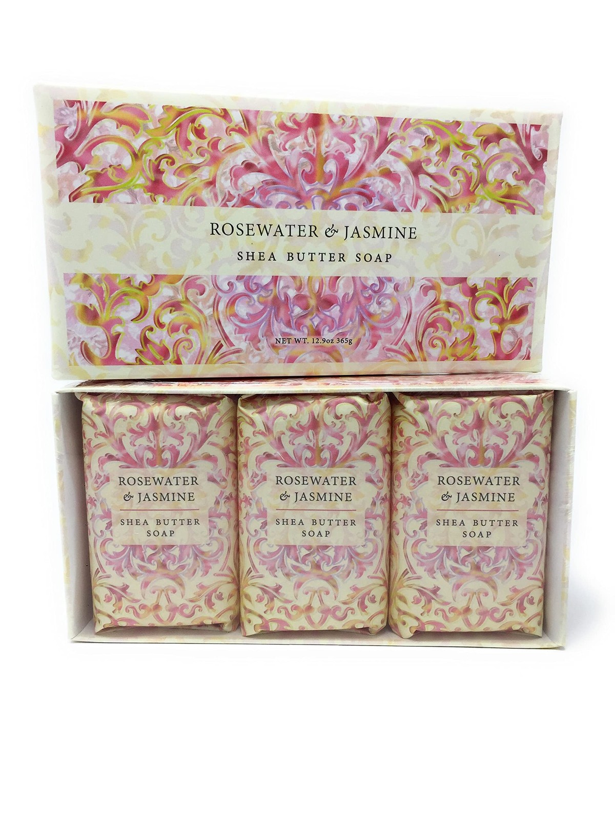 Bay Trading Co. Shea Butter Soap, 12.9 oz, Rosewater Jasmine, 3 – pack
