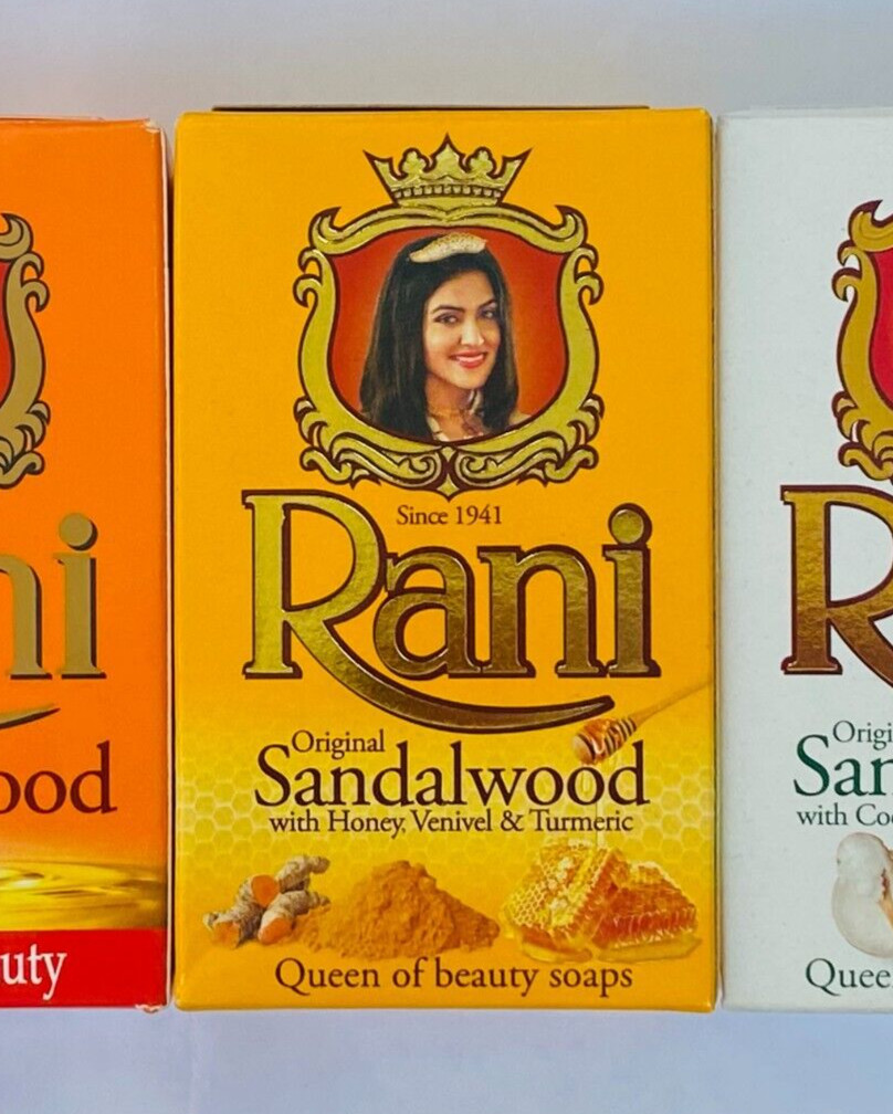Ceylon Rani Ayurvedic Original Sandalwood With Venivel,Turmeric & Honey Soap 90g