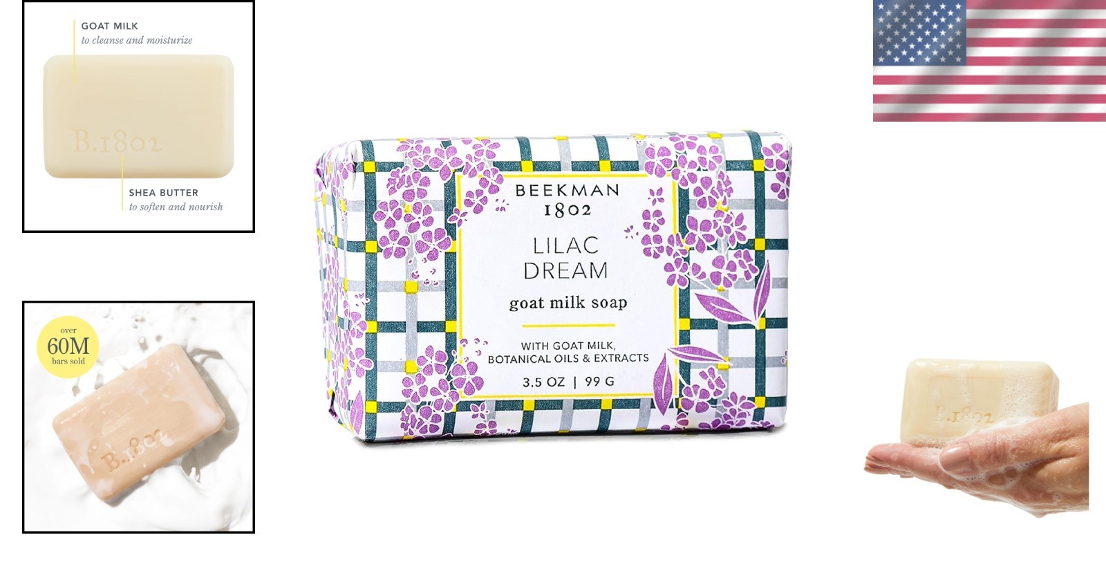 Goat Milk Soap Bar with Shea Butter – Moisturizing for Sensitive Skin, 3.5 oz