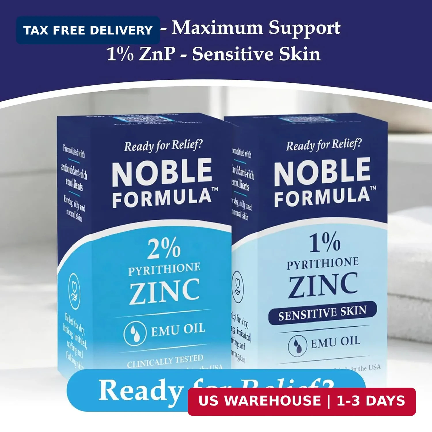 Noble Formula 2% Pyrithione Zinc Soap Bar with Emu Oil – Face, Body and Scalp