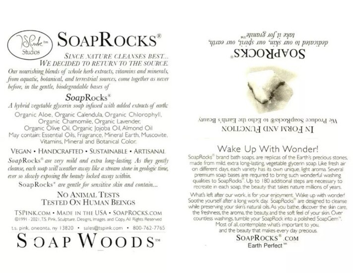 SoapRocklets .FIRE OPAL. T.S. PINK CORP. All Natural 4oz Soap Rocks. 4OZ. USA