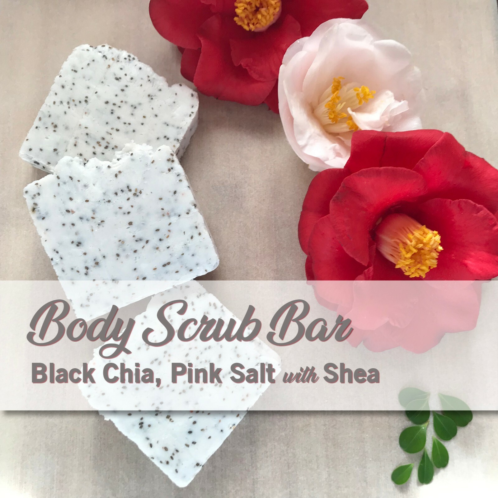 100% ORGANIC COCONUT OIL Exfoliating Body Bar – Black chia, Sugar, Salt_70 g