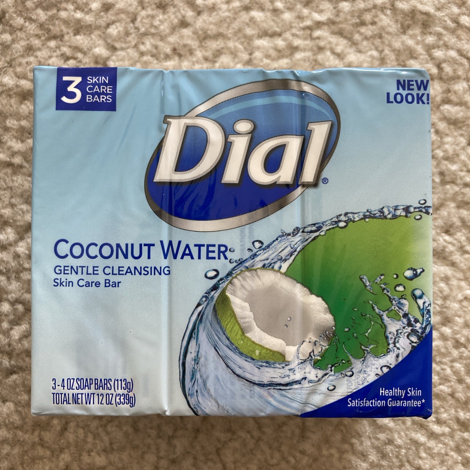 Dial Coconut Water Gentle Cleansing Skin Care Bar Soap 3 Bars – 4oz Each