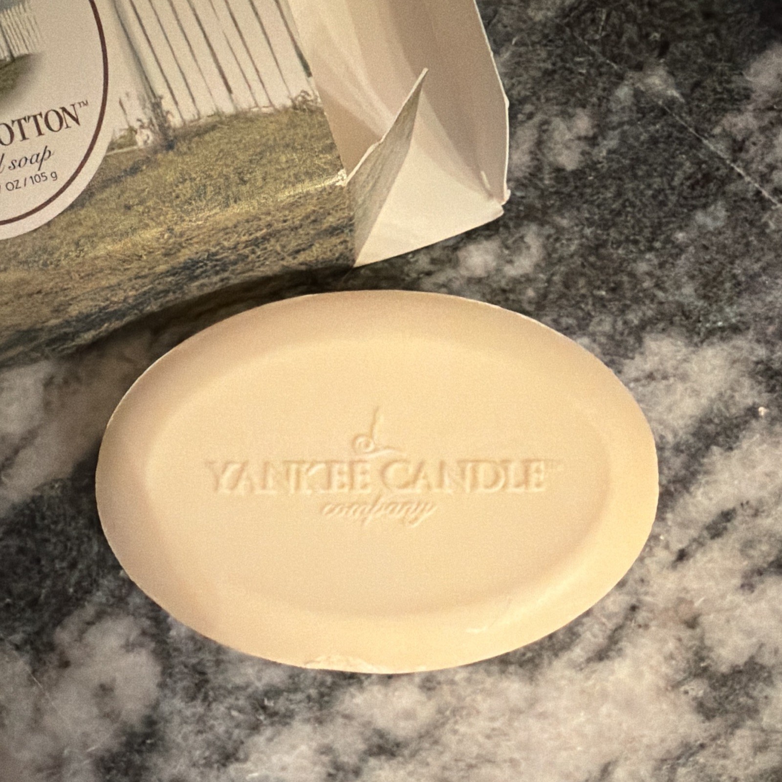 Yankee Candle Clean Cotton Soap Bar Hypoallergenic 3.7 oz HTF Rare Vintage