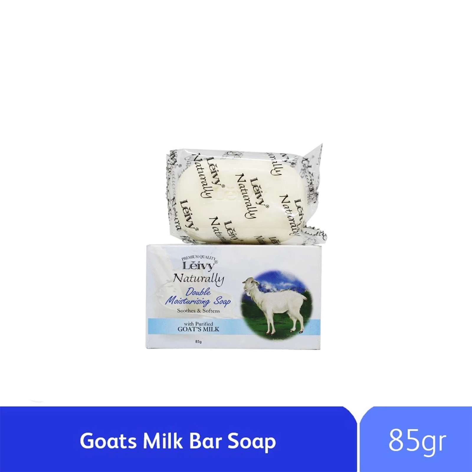 5PCS Leivy Double Moisturising Goat’s Milk Bar Soap 85g Nourishing Bath Soap Set