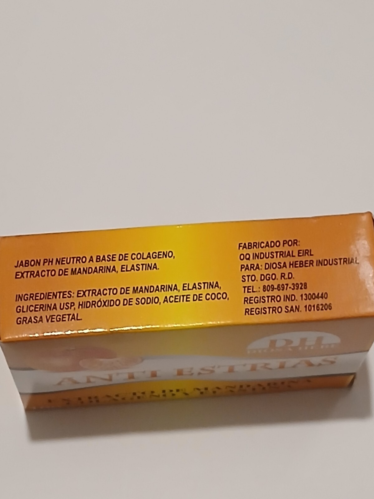 DH Jabon ANTI Estrias Extracto De Mandarina Colageno Y Elastina 100g