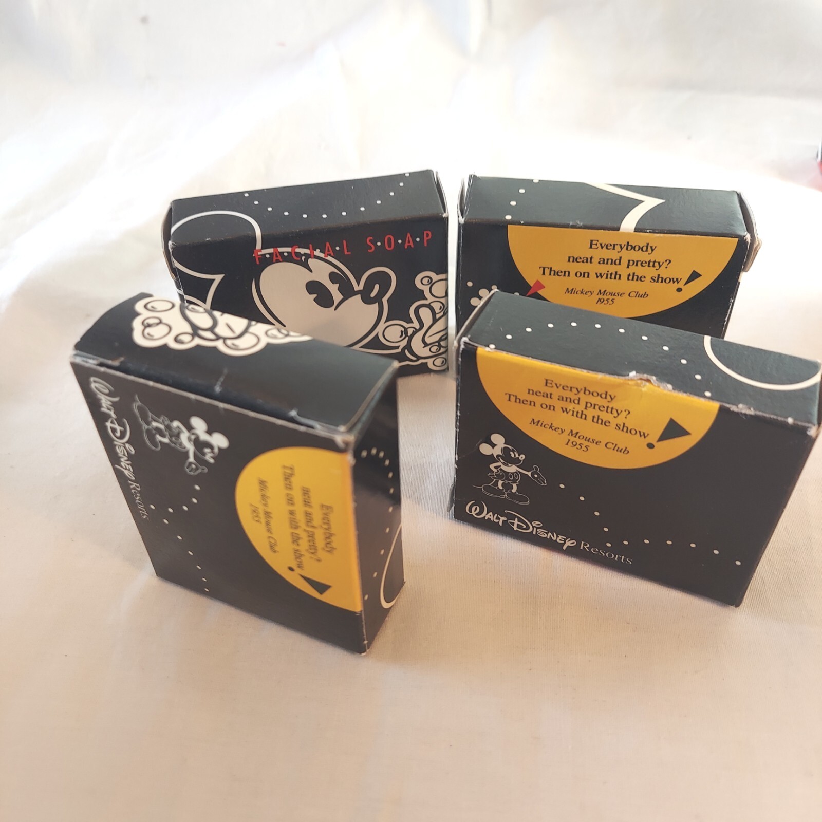 Walt Disney Resort Mickey Mouse Bath 3oz., Facial 1.25oz. Bar Soap 1955 4 Each