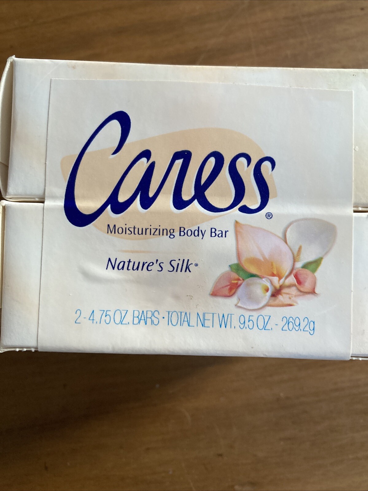 2 Pack VINTAGE 2001 Caress Moisturizing Body Bar Soap Nature’s Silk 4.75 oz each