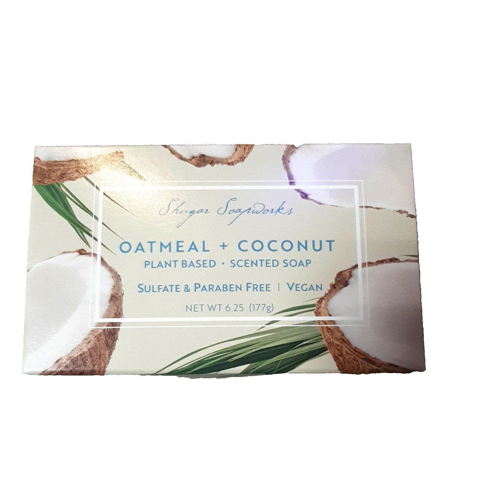 Shugar Soap Works Oatmeal Coconut Plant Based Vegan Scented Soap 6.25oz