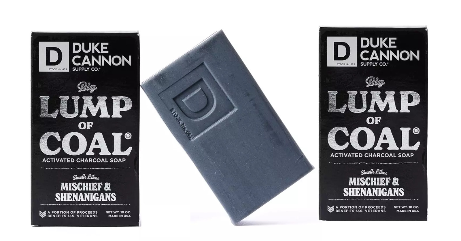DUKE CANNON “LUMP OF COAL” Big Ass Brick of Soap 10oz 2 PACK BUY MORE -SAVE MORE