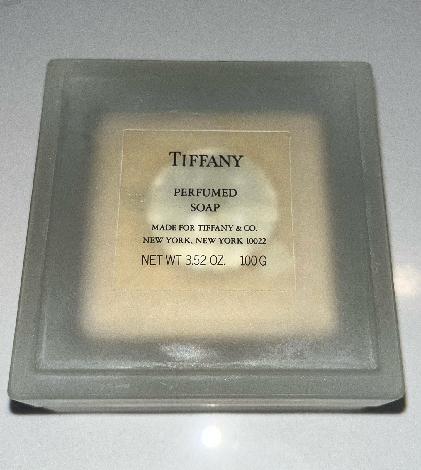 Tiffany & Co. 3.52 Oz. Net Wt. 100G Perfumed Soap in Glass New