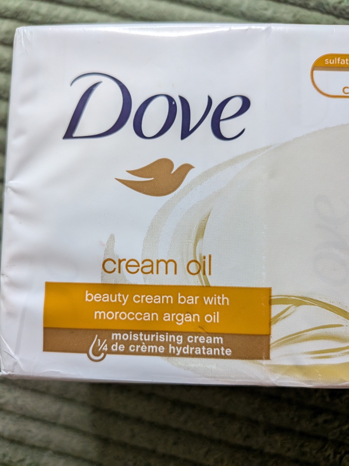 Dove NOURISHING Cream Beauty Bar Soap Moroccan Argan Oil 4 Pack 100g