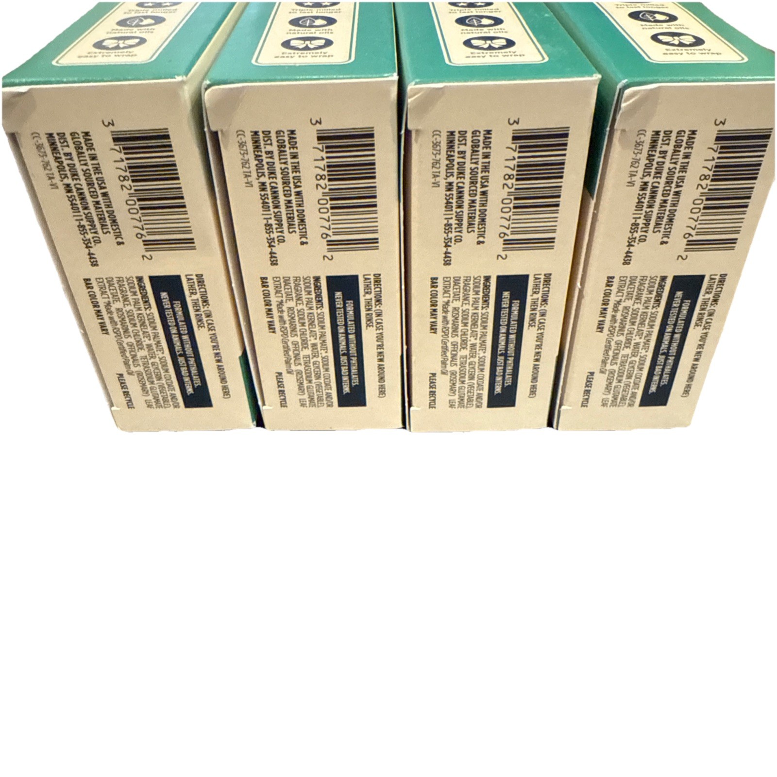 4 Pack: Duke Cannon Bar Soap Illegally Cut Pine Split Wood + Pine Needles – 5 oz