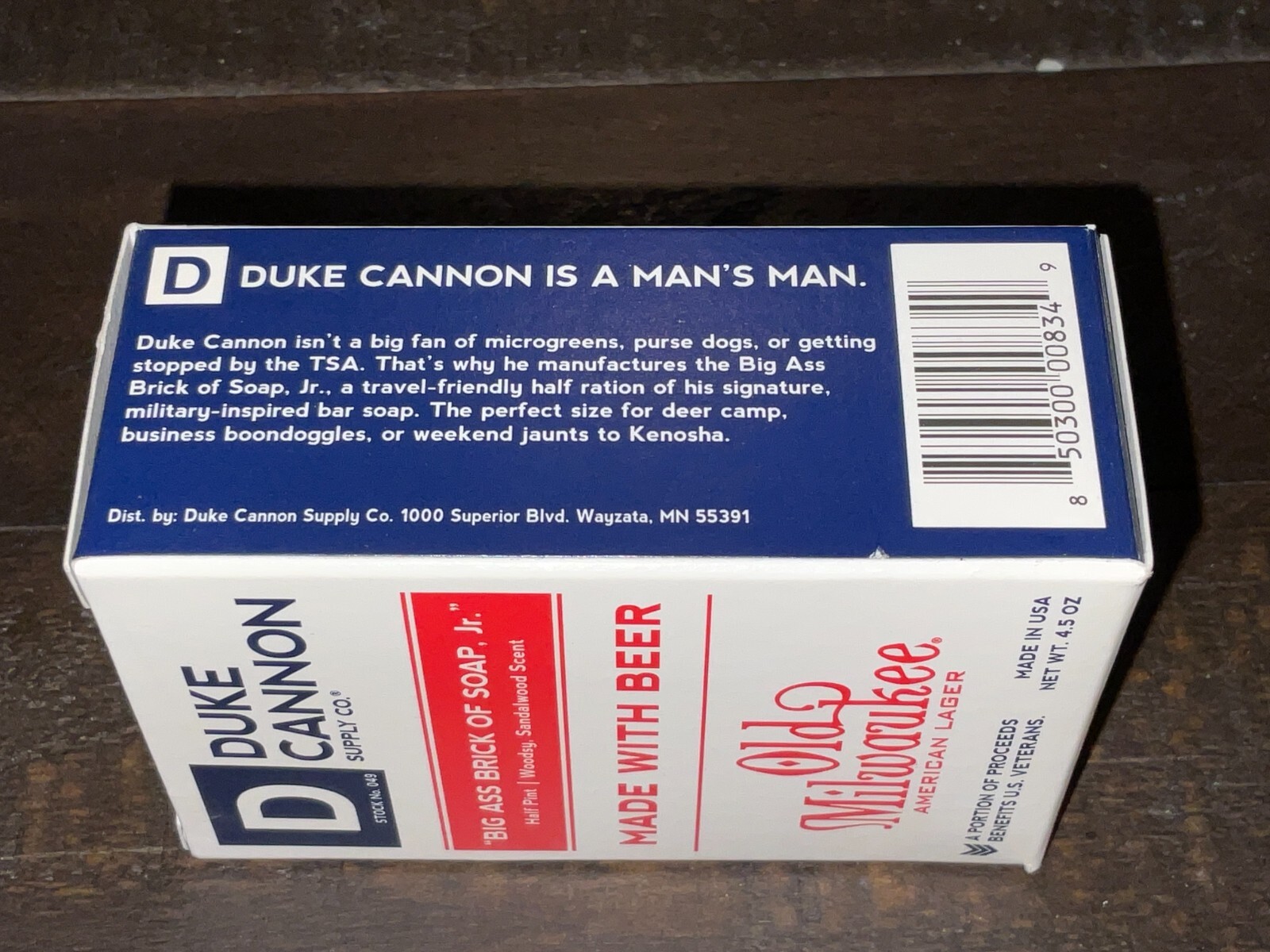 Duke Cannon Big Ass Brick of Soap Jr 4.5oz OLD MILWAUKEE Woods Sandalwood 6 Bars