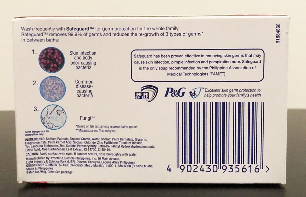 4 x Safeguard Soap Bath Health Beauty Antibacterial Flower fragrance PINK 85 g