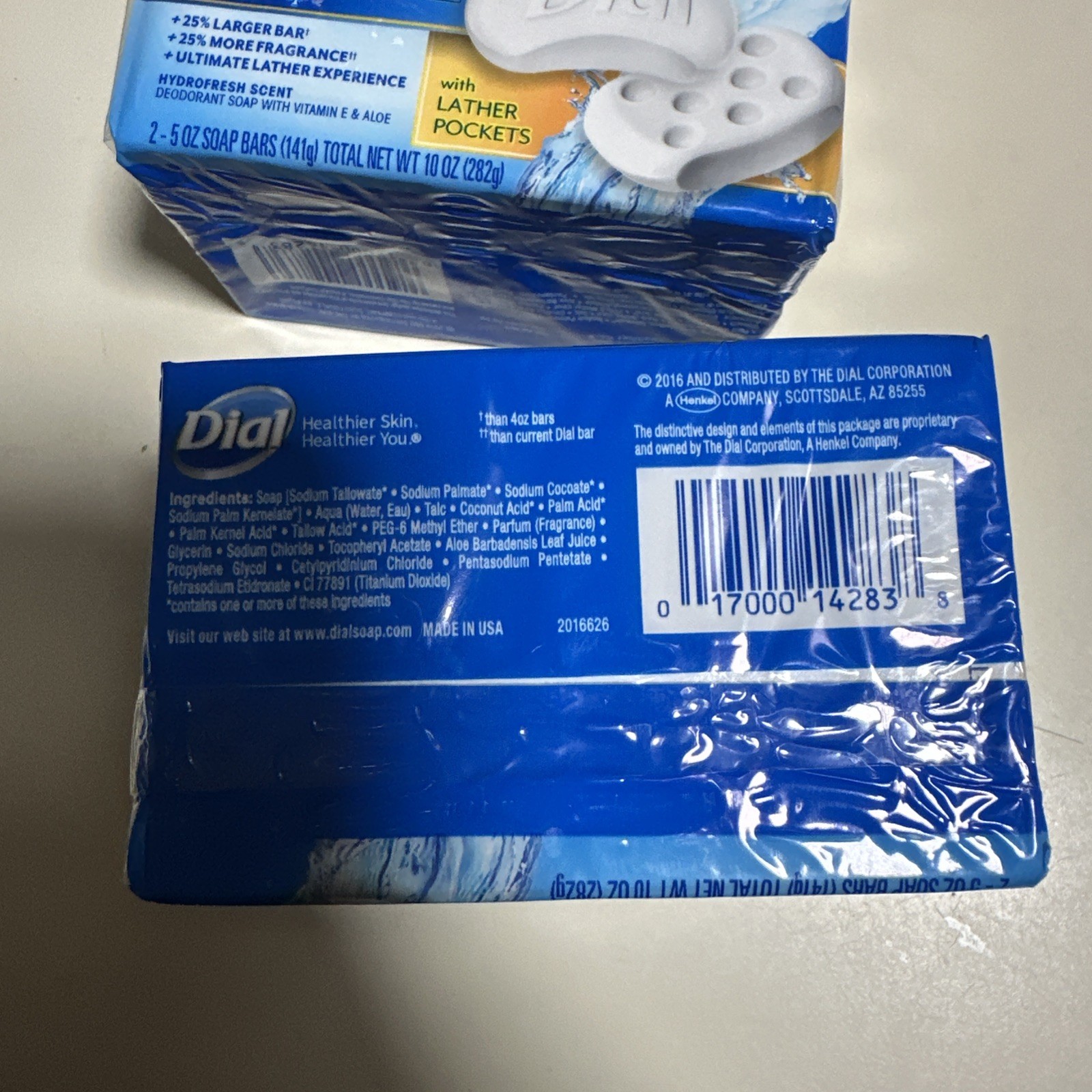 2 packs of Dial Advanced Deodorant Soap w/ Lather Pockets 5oz Pack Of 2