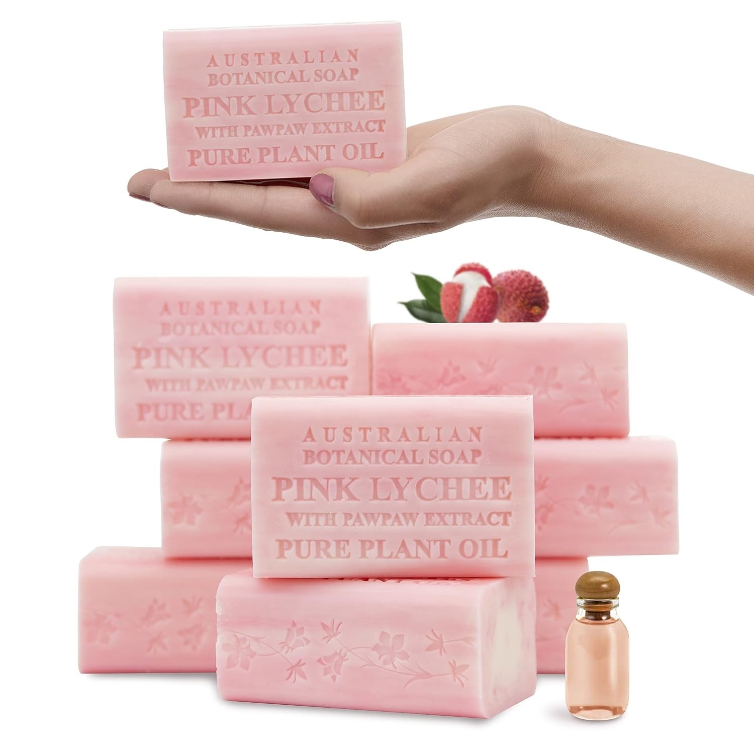 Natural Soap Bars with Pawpaw Extract, Pack of 8