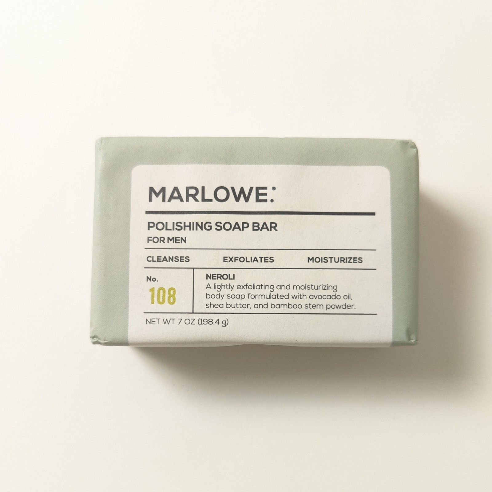 MARLOWE POLISHING SOAP BAR Exfoliating Soap No 108Clean Exfoliates, Moisturizes