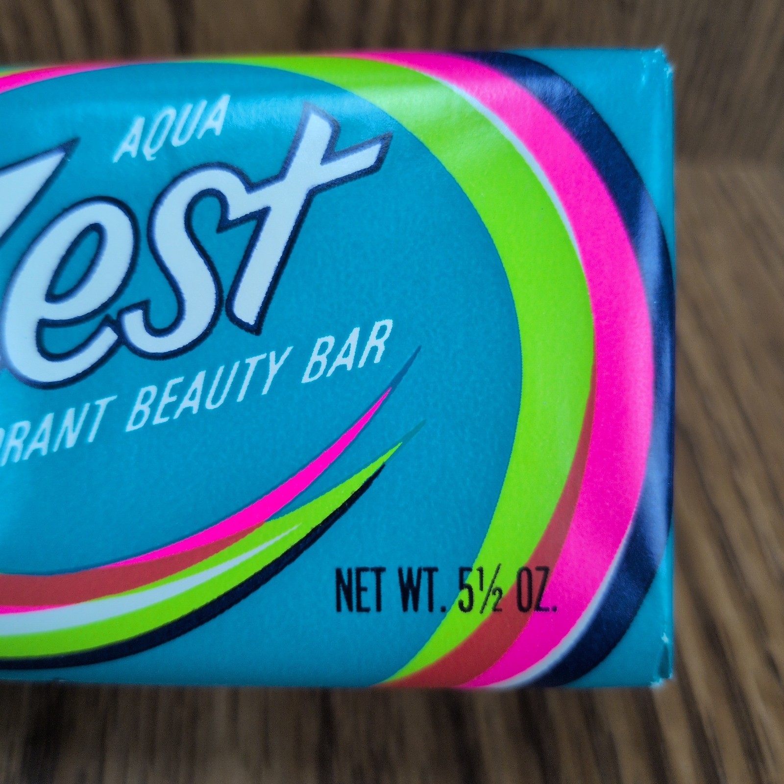 Vintage NOS Zest Aqua Deodorant Beauty Bar Soap 5.5oz Bath Size Made In USA
