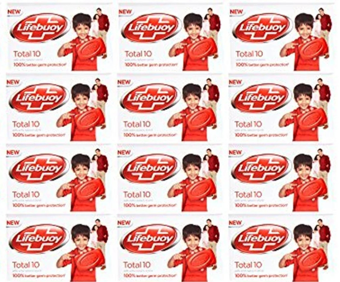 12x 44g Lifebuoy Total Soap Bath Soaps 12 Bars Lot Unilever Ltd Free Shipping