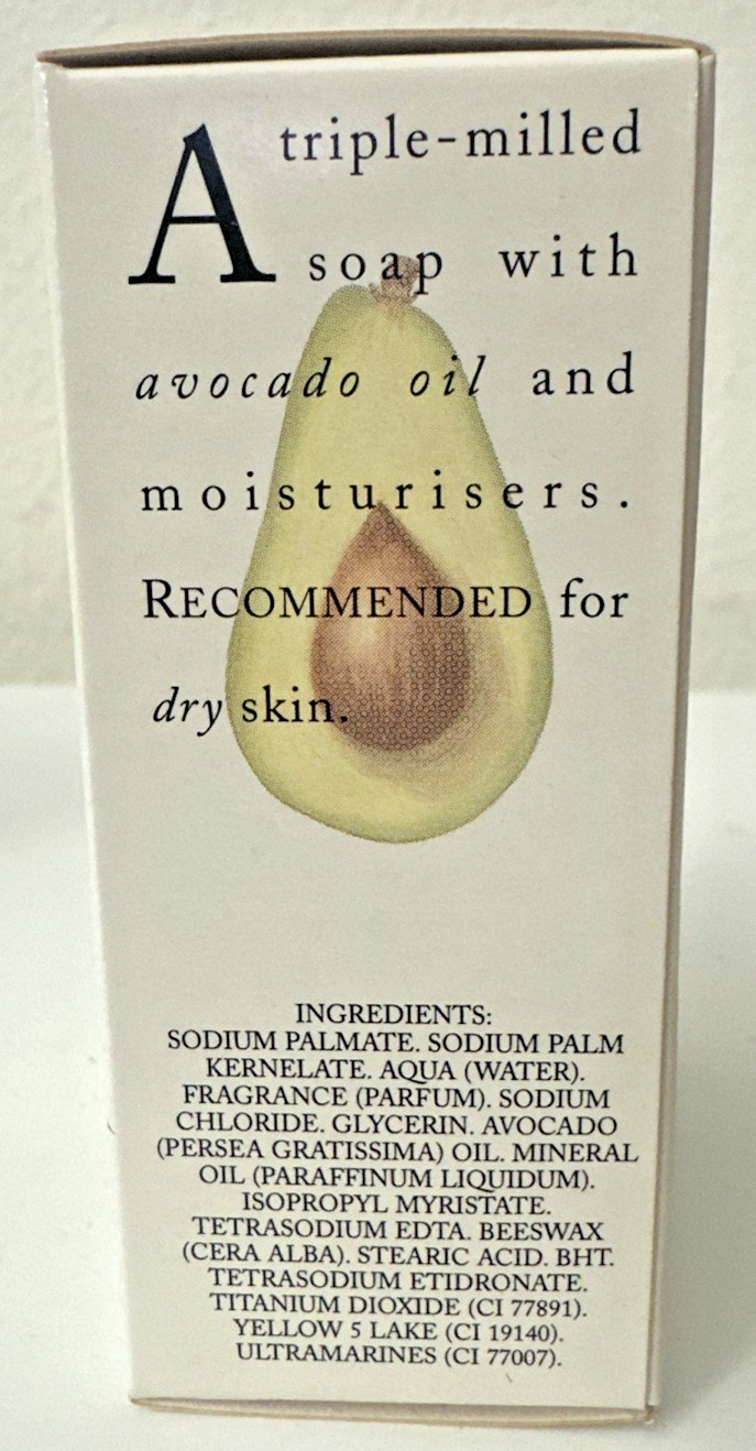 Crabtree & Evelyn AVOCADO OIL Soap Bars Set Of 3 VINTAGE 1995 Great Britain New
