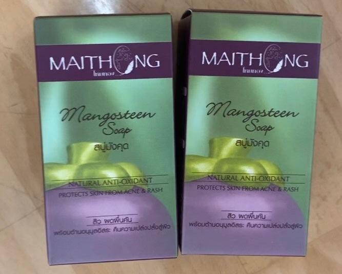 2x Maithong Mangosteen Soap Natural Anti-Oxidant Protects Skin + Free Tracking