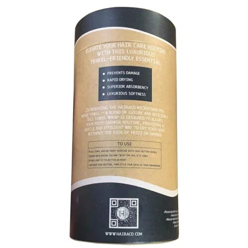 Mirofiber Pro-Wrap Hair Towel- Super Absorbent Drying Towel for White