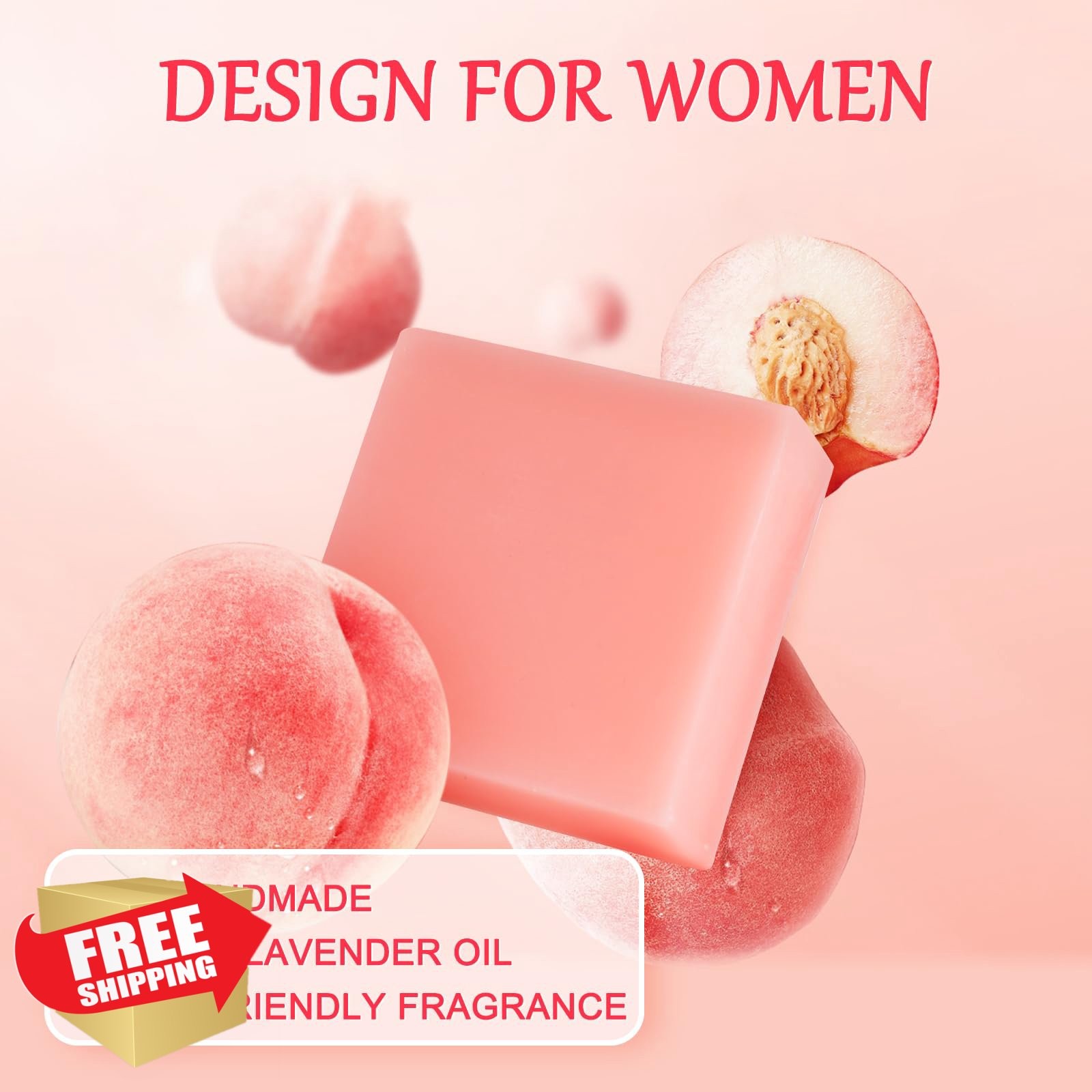 BASSI Peach Yoni Soap Bars 2PCS