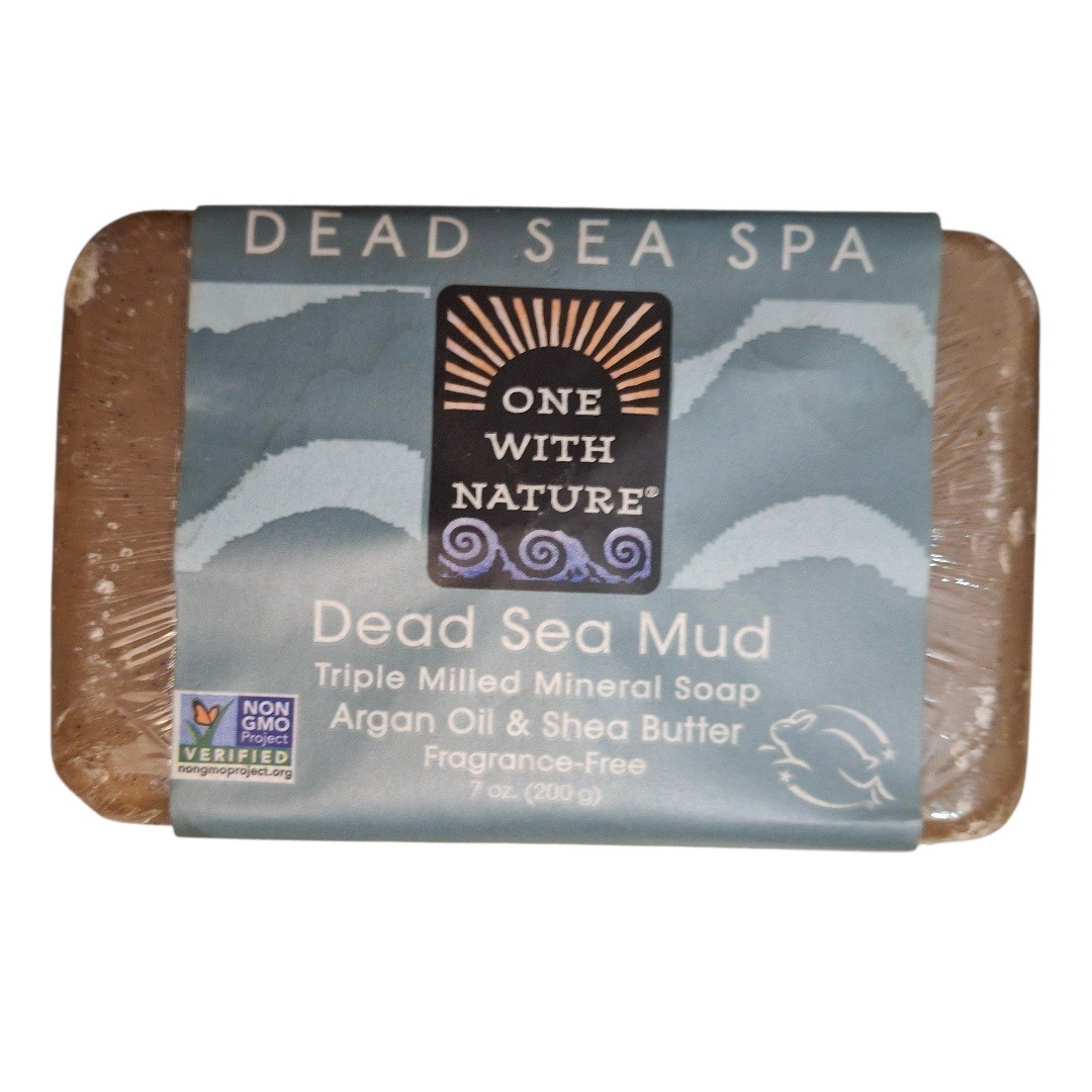 One With Nature Dead Sea Mud Triple Milled Mineral Soap Argan Oil Shea Butter