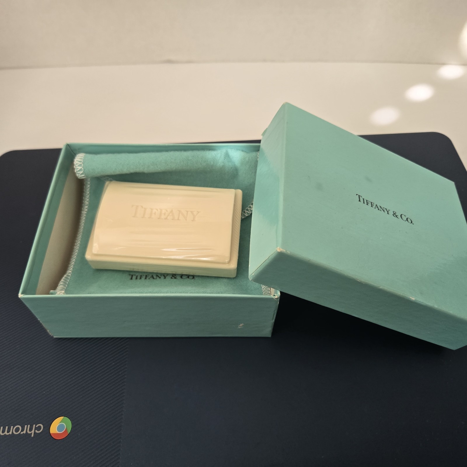 Vintage Tiffany & Co., Guest Soap (perfumed bar soap). NOS w/Box and Pouch