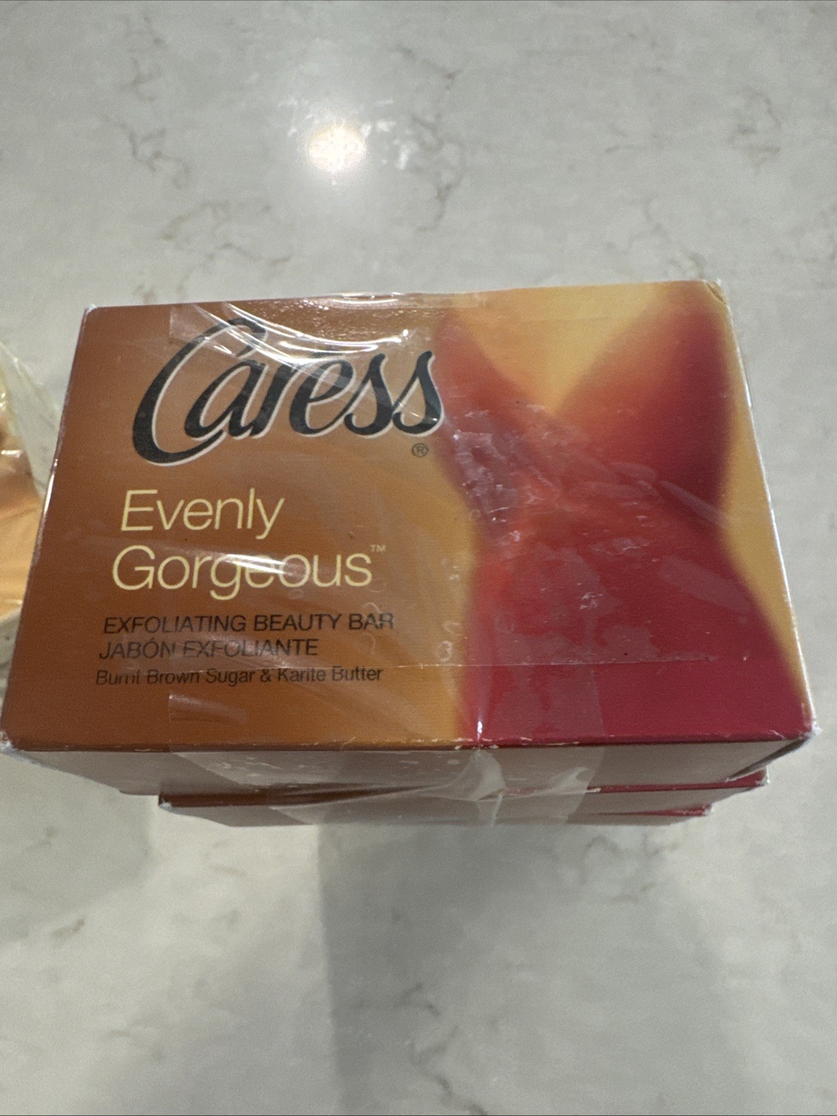 5 Caress Evenly Gorgeous Exfoliating Beauty Bars Soap 3.1 oz Brown Sugar Karite