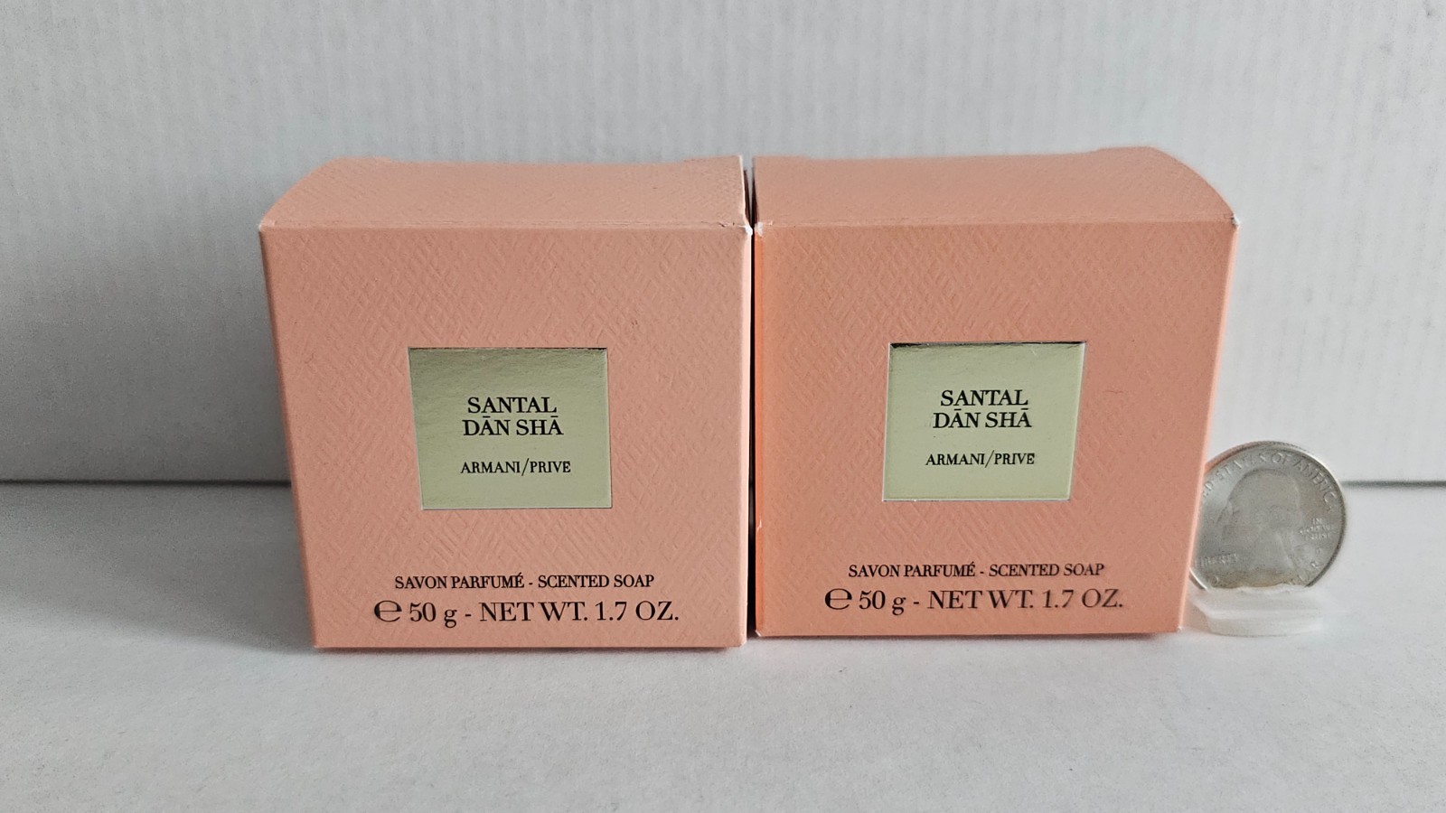 Armani Privé SANTAL DAN SHA Scented Luxury Mini Soap – TWO PIECES 1.7Oz/50g/each