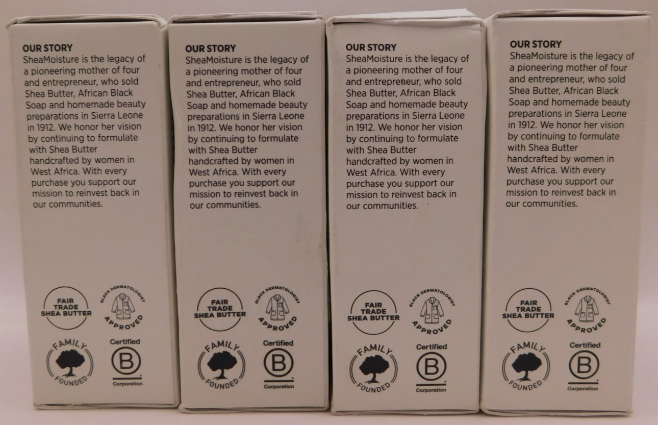 4PK Shea Moisture 100% Virgin Coconut Oil Daily Hydration Bar Soap 8oz EACH New