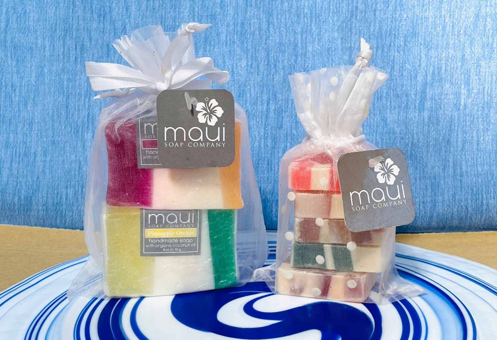 Maui Soap Co Gift Sets 2x 4 oz Soap Bars & 5x Mini Soap Bars Pineapple Orchid