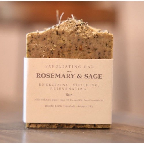 Holistic Earth Essentials All Natural Rosemary And Sage Handmade Bar Soap