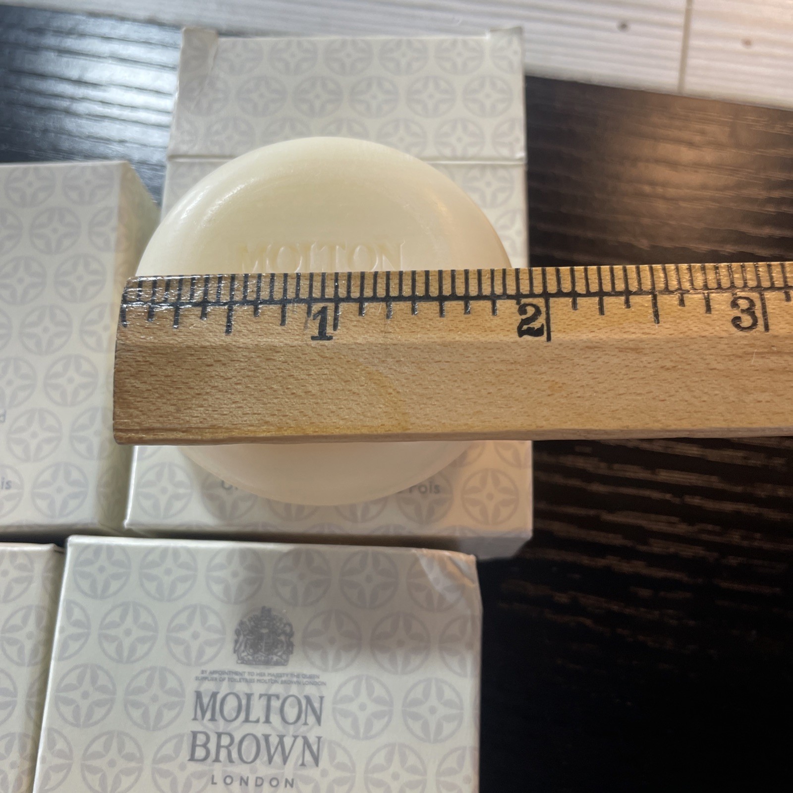 4 Molton Brown Ultra Pure Triple Milled Soap Boxed 45g / 1.59 Oz Round Bars