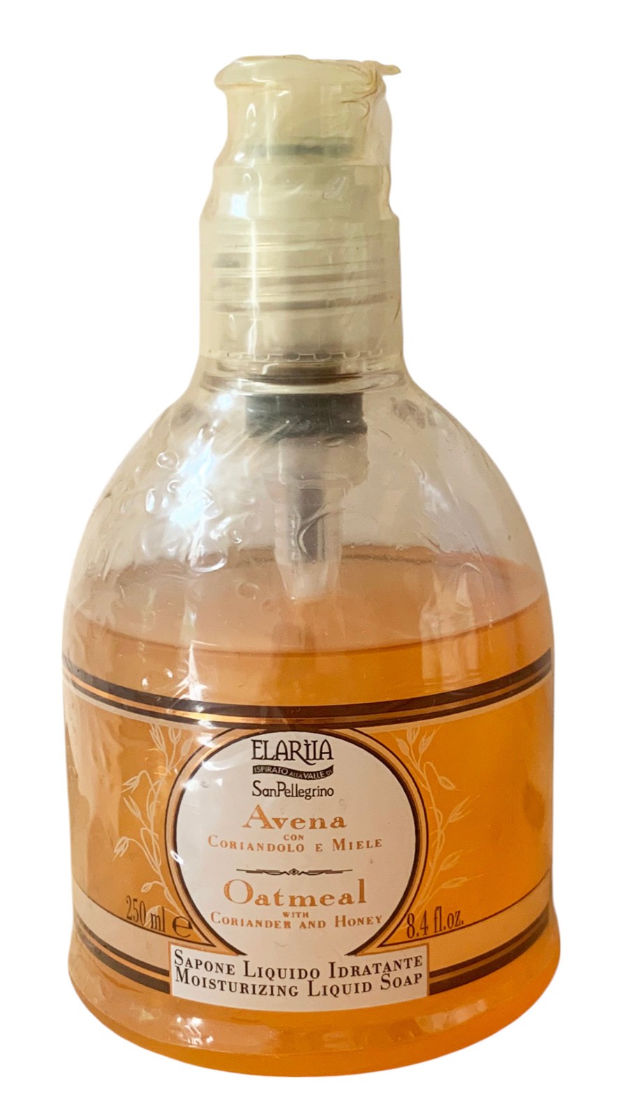 Elariia Avena Oatmeal Moisturizing w/Coriander Liquid Soap 8.4 oz New & Sealed