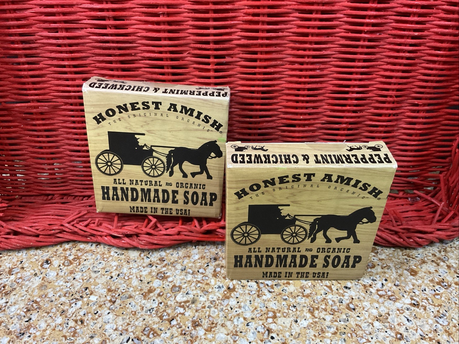 Honest Amish Natural & Organic Handmade Soap-Peppermint & Chickweed Soap/ 2 Pack