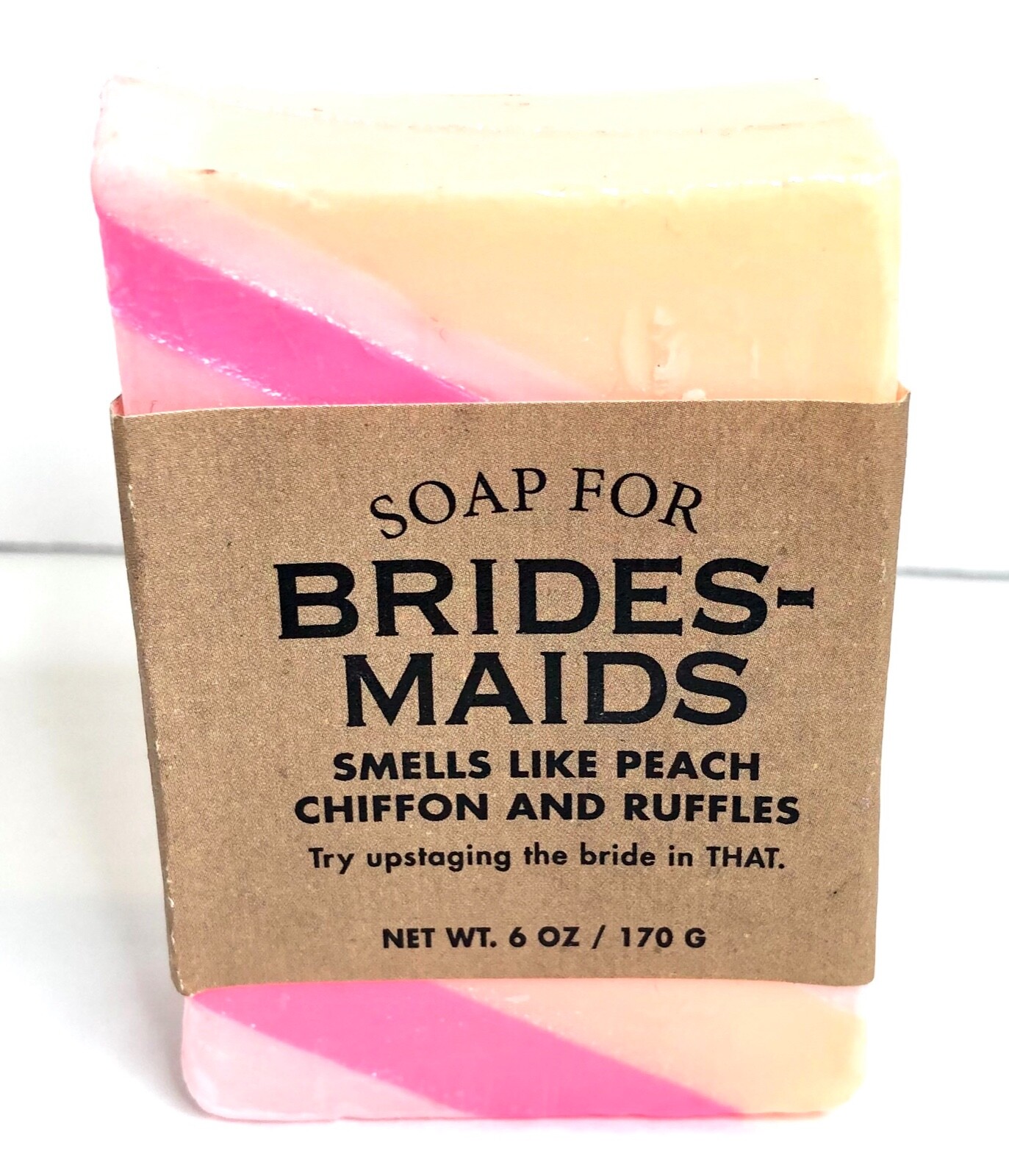 Whiskey River Soap Co Bridesmaids Soap 6 oz Peach Chiffon Scented