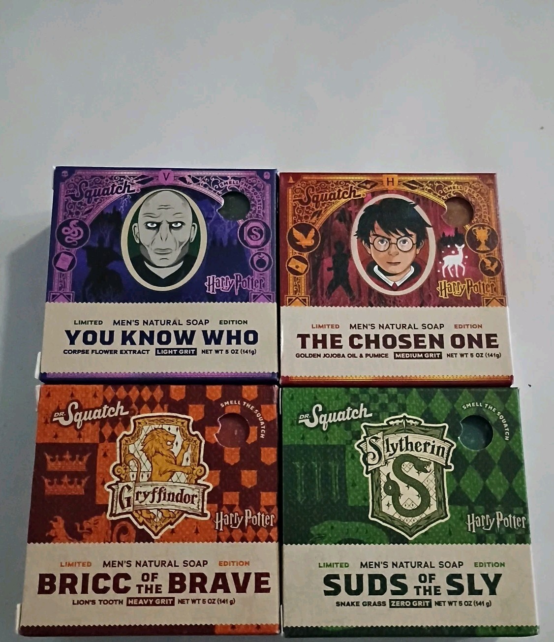 Dr. Squatch Men’s Natural Harry Potter LIMITED EDITION Soap-4 Pack Gift Set